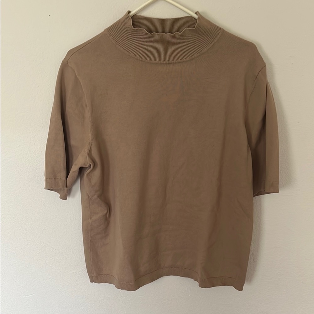 Tommy Hilfiger Tan Long Sleeve Women's Top